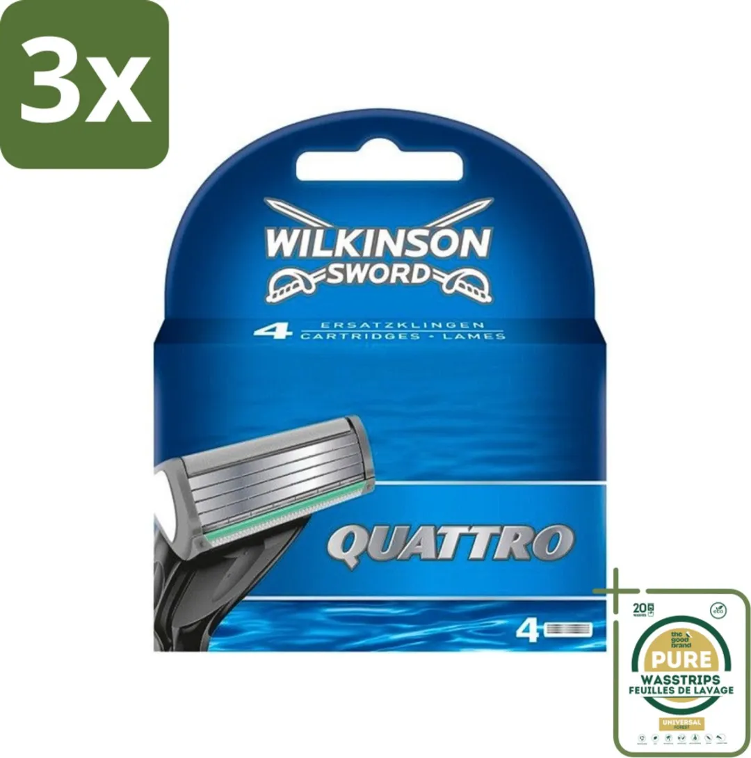 Wilkinson Navulmesjes Quattro Grijs