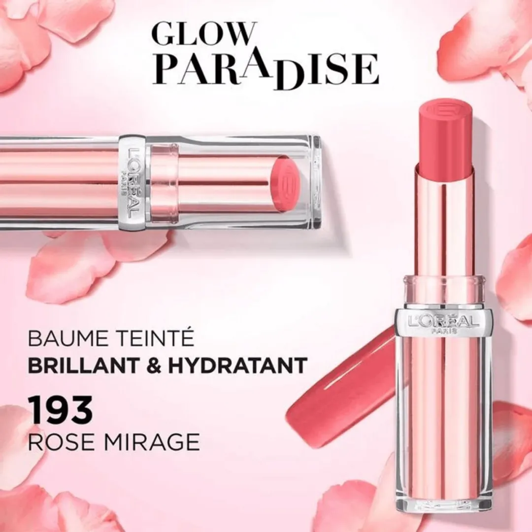 L'Oréal Paris Glow Paradise Balm-In-Lipstick 193 Rose Mirage - 3,8gr