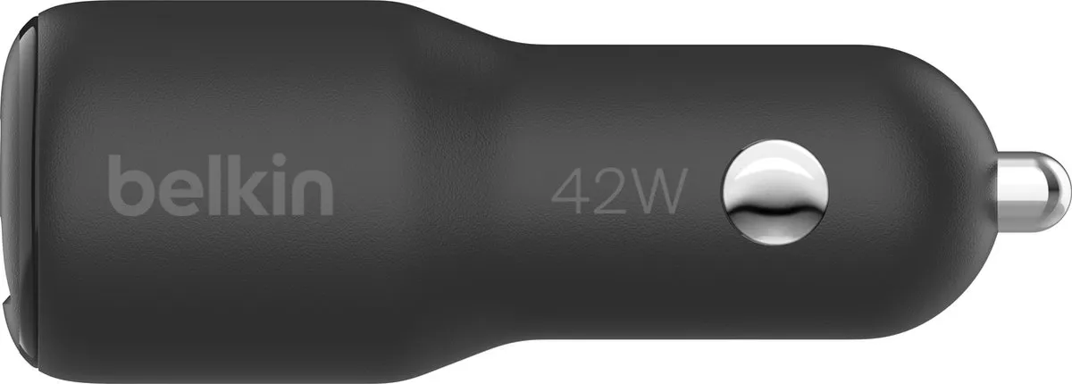 Belkin BoostCharge 42W CCB005btBK Autolader - 2 Poorten - Zwart