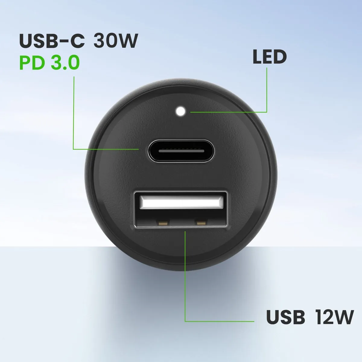 Belkin BoostCharge 42W CCB005btBK Autolader - 2 Poorten - Zwart