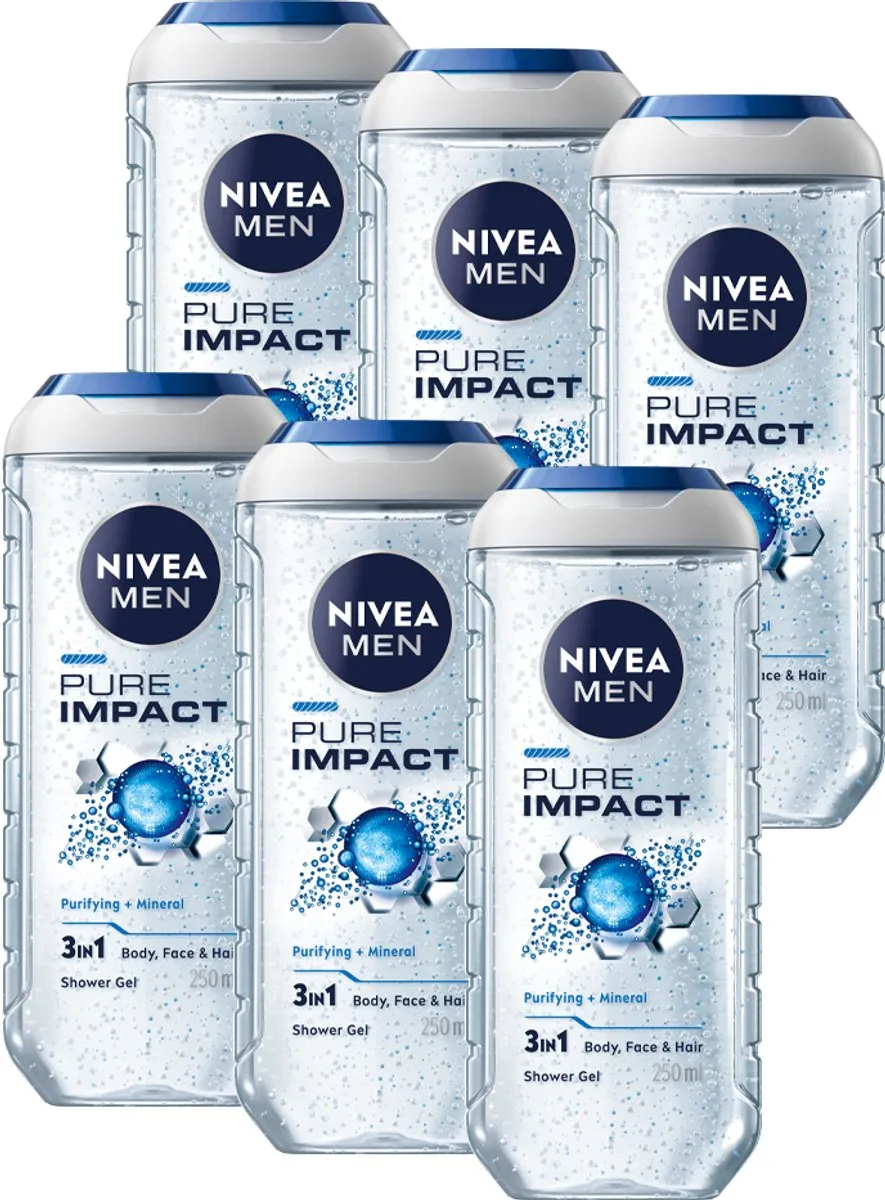 NIVEA MEN Pure Impact Douchegel 3-in-1