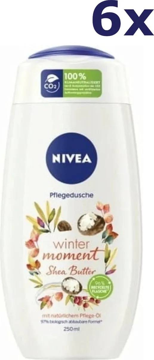 NIVEA Douchegel Winter Moment Shea Butter 250ml - 6 Stuks