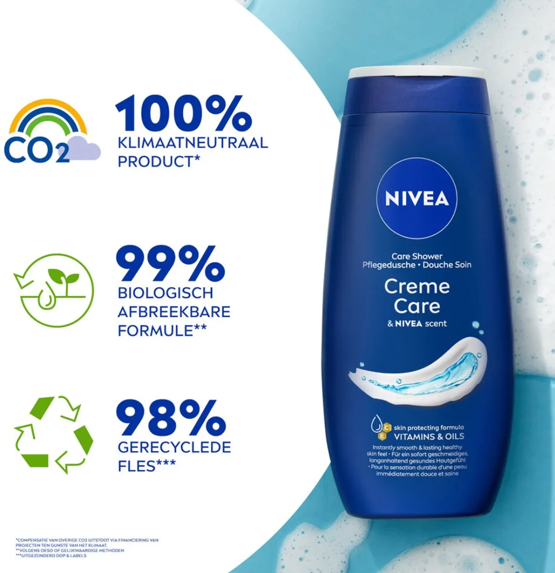 NIVEA Creme Care Douchecrème 250ml - 3 Stuks