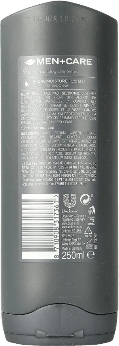 Dove Men+Care Cool Fresh Douchegel 250ml
