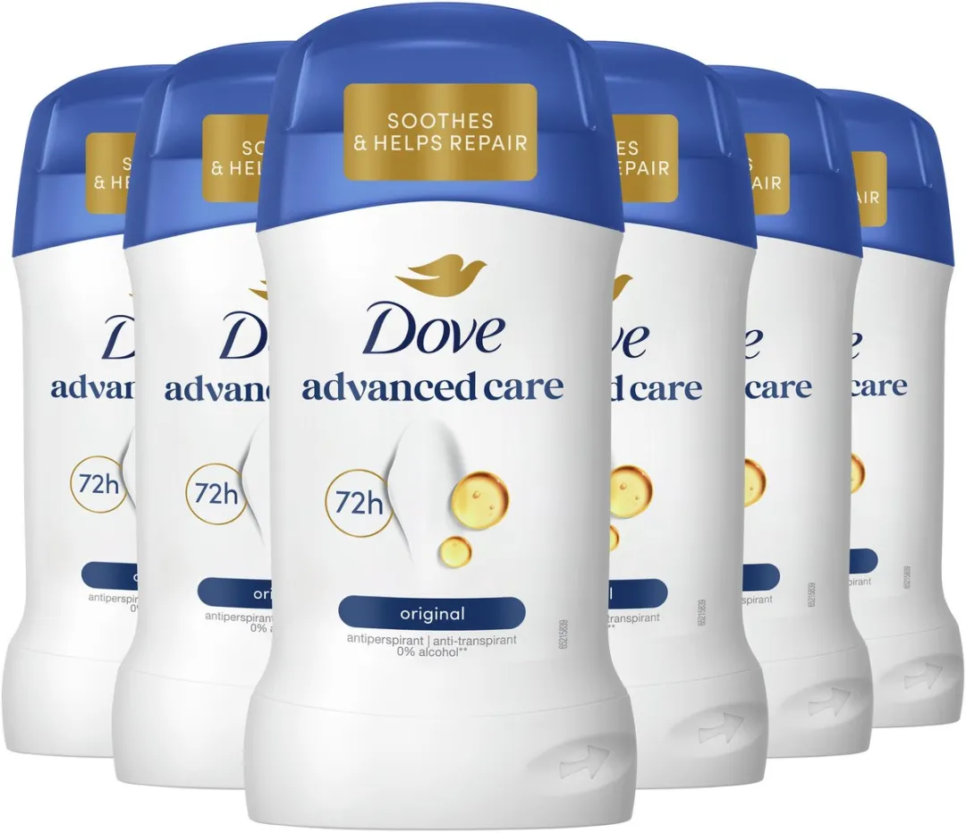 Dove Anti-Transpirant Deodorant Stick Advanced Care Original - 6x50ml