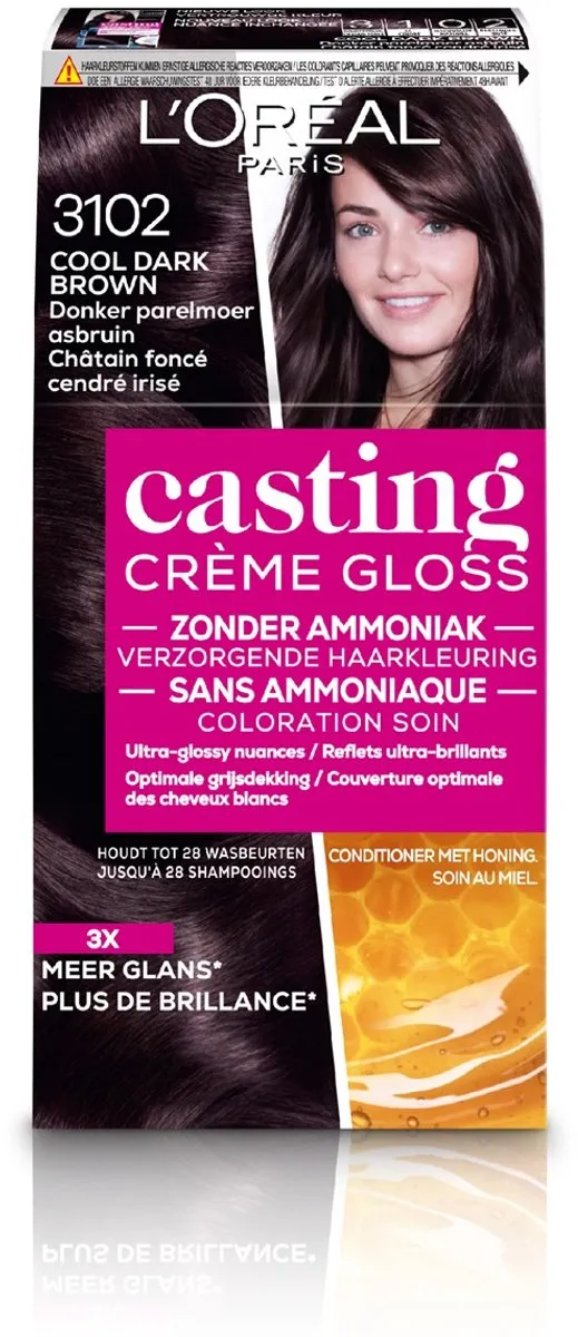 L'Oréal Paris Casting Crème Gloss 3102 Donkerbruin Semi-permanente Haarkleuring - 1030ml - afbeelding 6 van 6