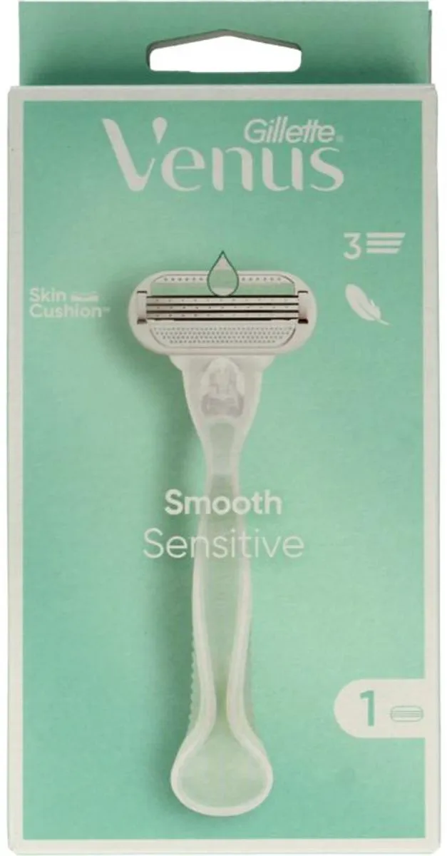Gillette Venus Smooth Sensitive Scheermesjes 3-delig - 1 Stuk - Mint Groen/Wit