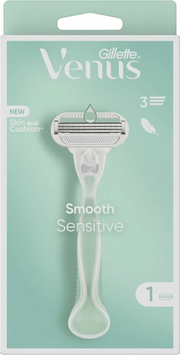 Gillette Venus Smooth Sensitive Scheermesjes 3-delig - 1 Stuk - Mint Groen/Wit