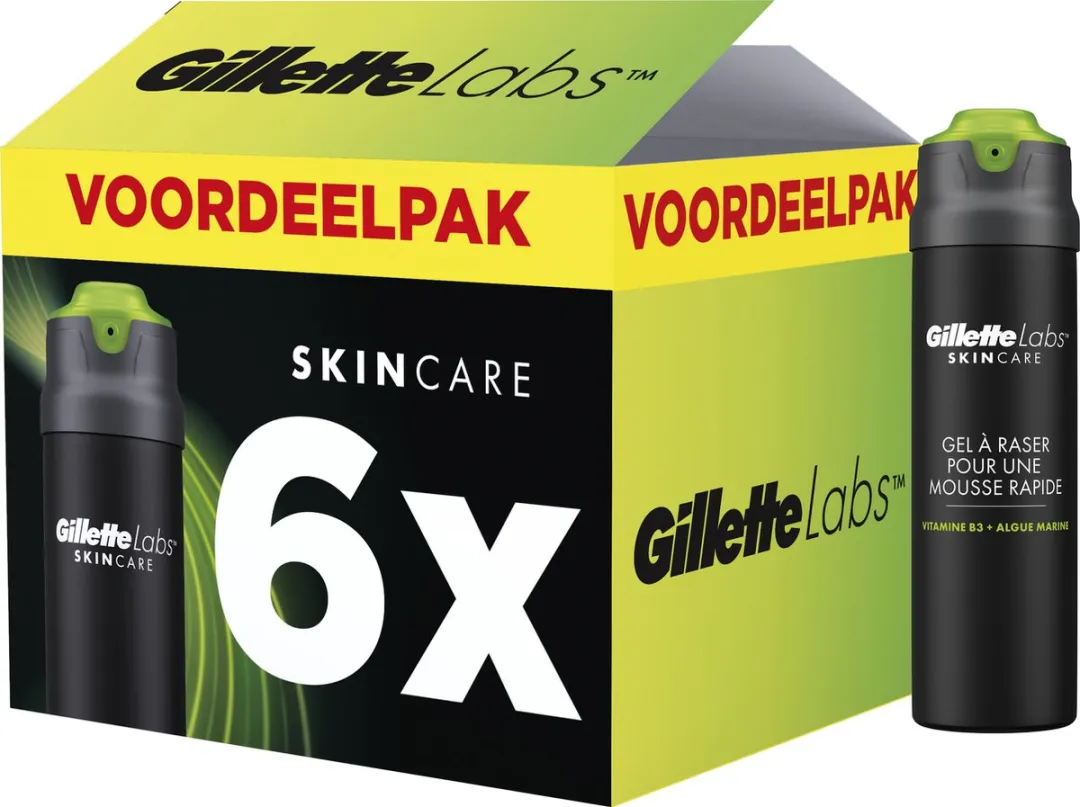 Gillette Labs Snel Schuimende Scheergel 198ml - 6 Stuks