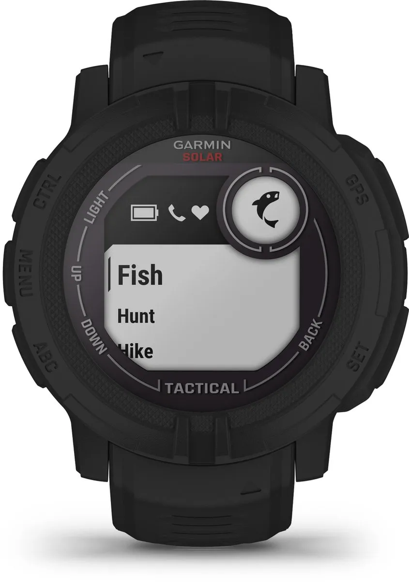 Garmin Instinct 2 Solar Tactical Edition 45mm - Zwart - afbeelding 6 van 6