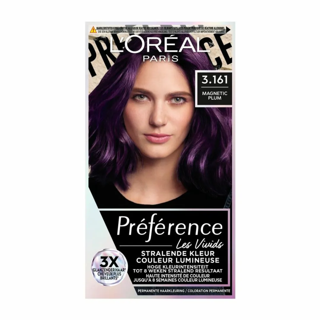 L'Oréal Paris Preference Vivids 3.161 Magnetic Plum - 3 Stuks