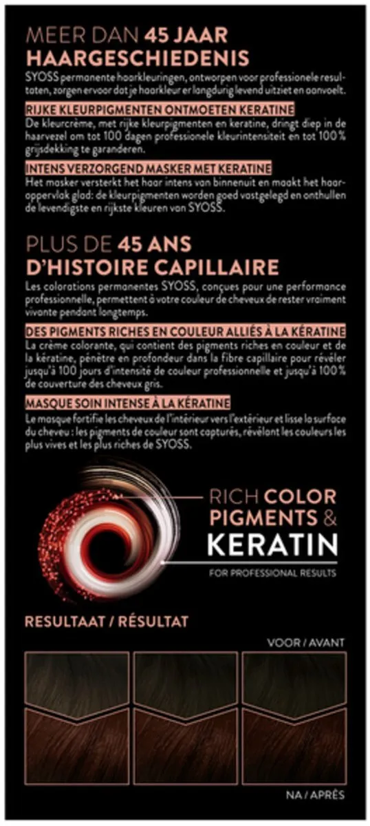 SYOSS Coloration 3-28 Pure Chocolade Haarverf - 4x460ml
