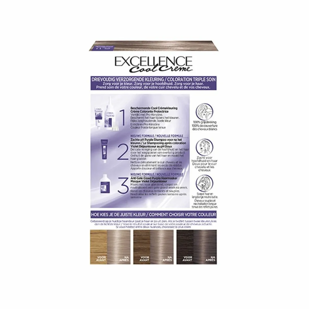 L'Oréal Paris Excellence 8.11 Permanent - Ultra As Lichtblond - 2x