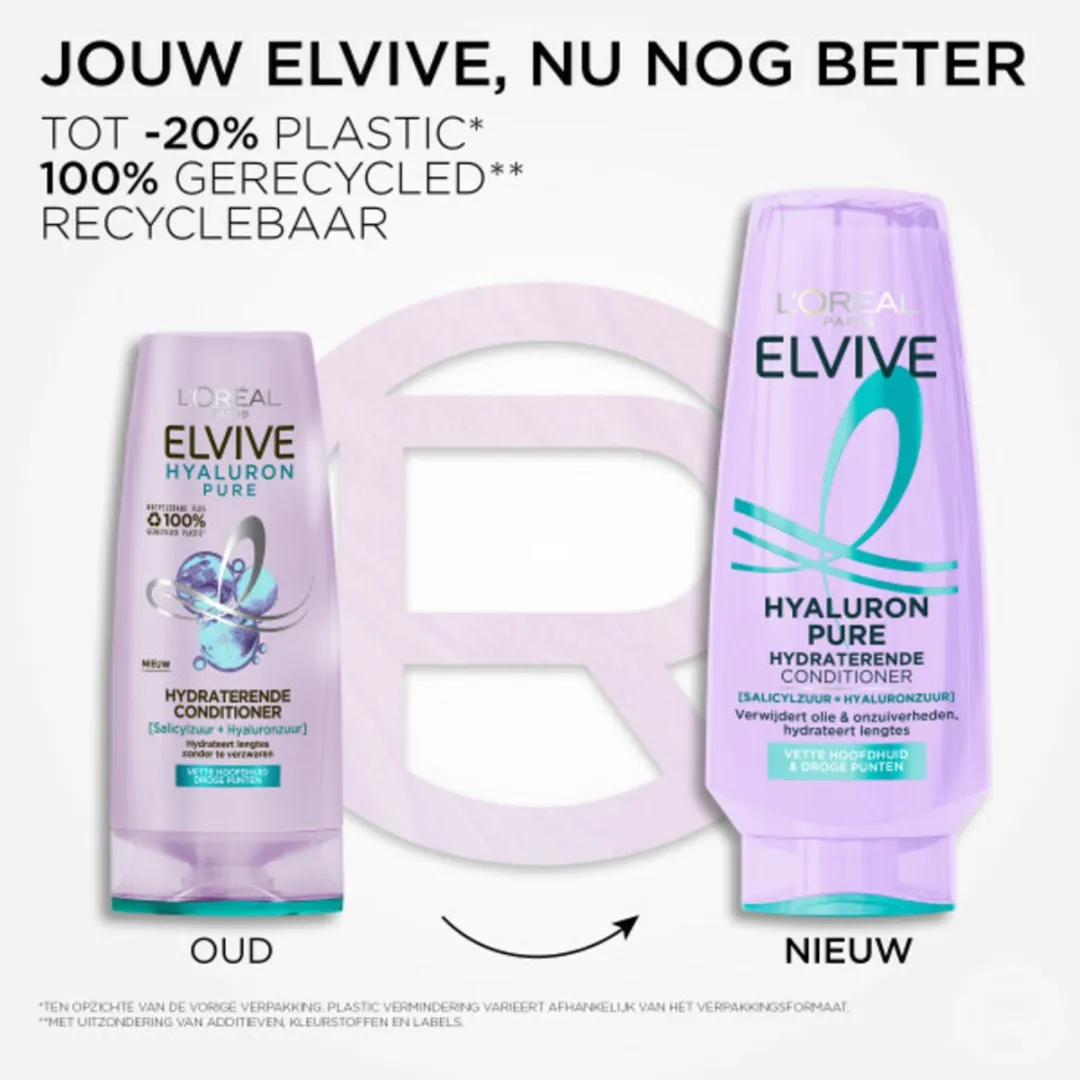 L'Oréal Elvive Hyaluron Pure Conditioner 200ml - 20 Stuks