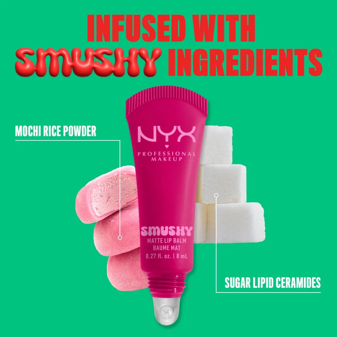 NYX Smushy Matte Lippenbalsem She's Serving 8ml - afbeelding 6 van 6