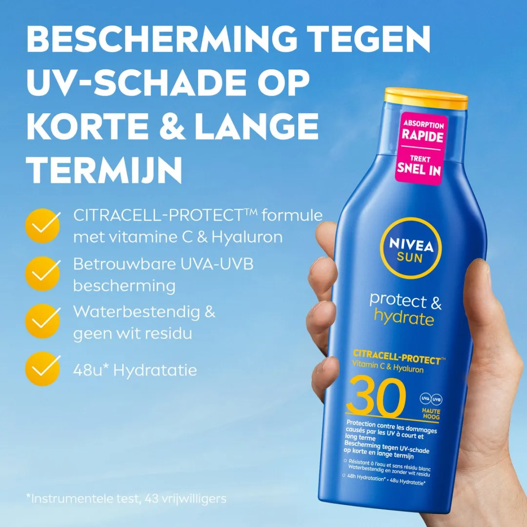 NIVEA SUN Protect & Hydrate Zonnecrème SPF 30 - 400ml