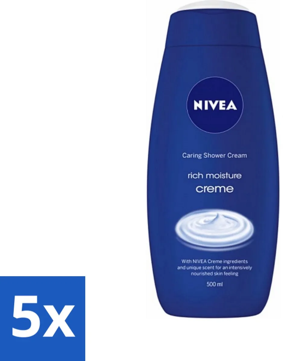 NIVEA Douchecrème Rijke Hydratatie 500ml - 2500ml (5x500ml)