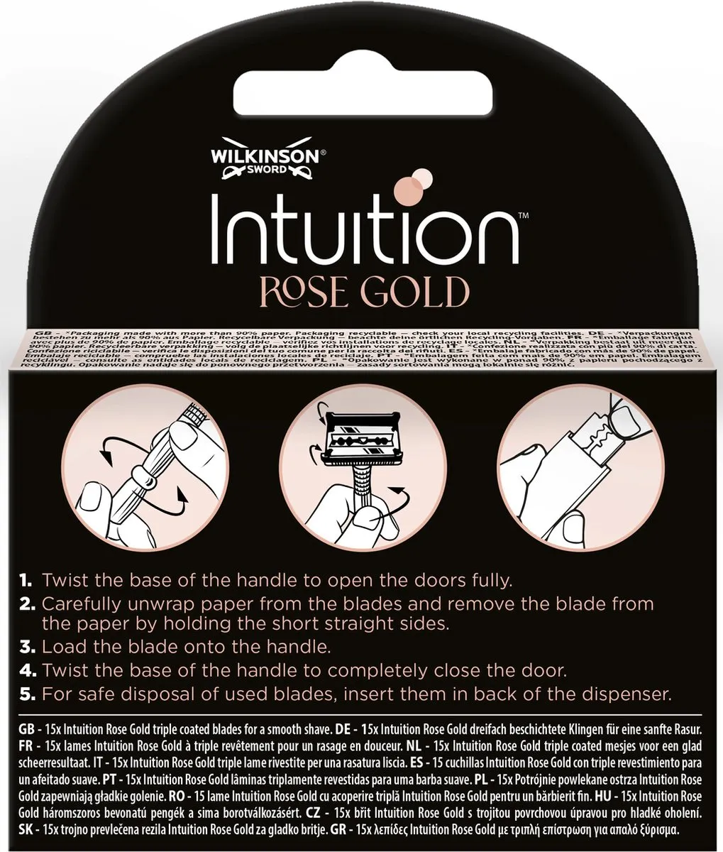 Wilkinson Sword Intuition Navulmesjes 3-delig - 15 Stuks - afbeelding 6 van 6