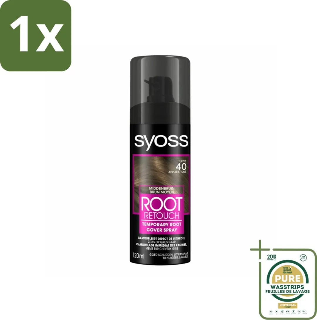 SYOSS Uitgroeispray Middenbruin 115ml