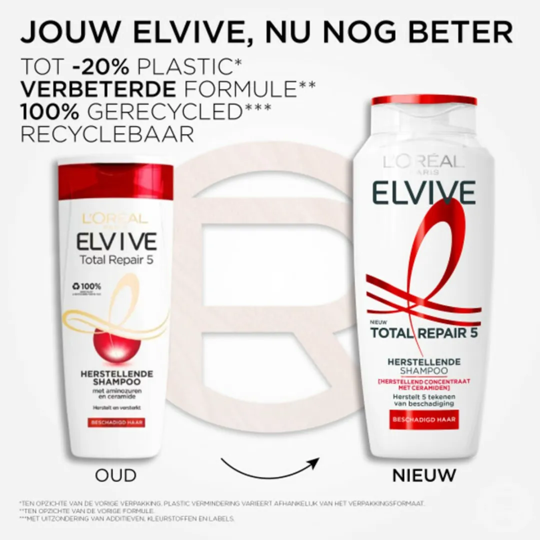 L'Oréal Paris Elvive Total Repair 5 Shampoo 750ml - 3 Stuks