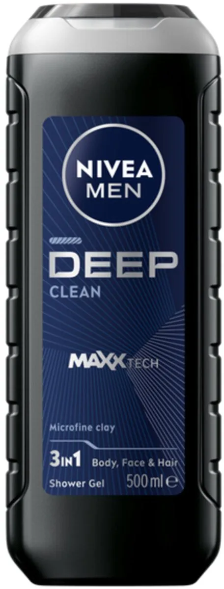 NIVEA MEN Deep Clean Douchegel 500ml - 10 Stuks