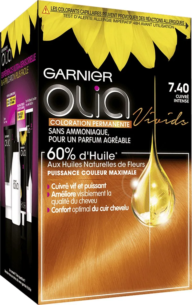 L'Oréal Paris Olia #7.40 Cobrizo Intenso Haarkleur 1200g - 4 Stuks