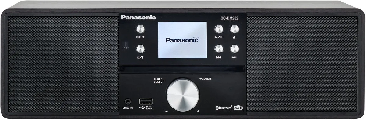 Panasonic HiFi Micro Anlage DAB+ SC-DM202EG-K Zwart met Bluetooth Home audio-microsysteem 24 W Zwart