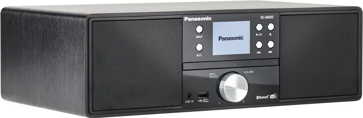 Panasonic HiFi Micro Anlage DAB+ SC-DM202EG-K Zwart met Bluetooth Home audio-microsysteem 24 W Zwart