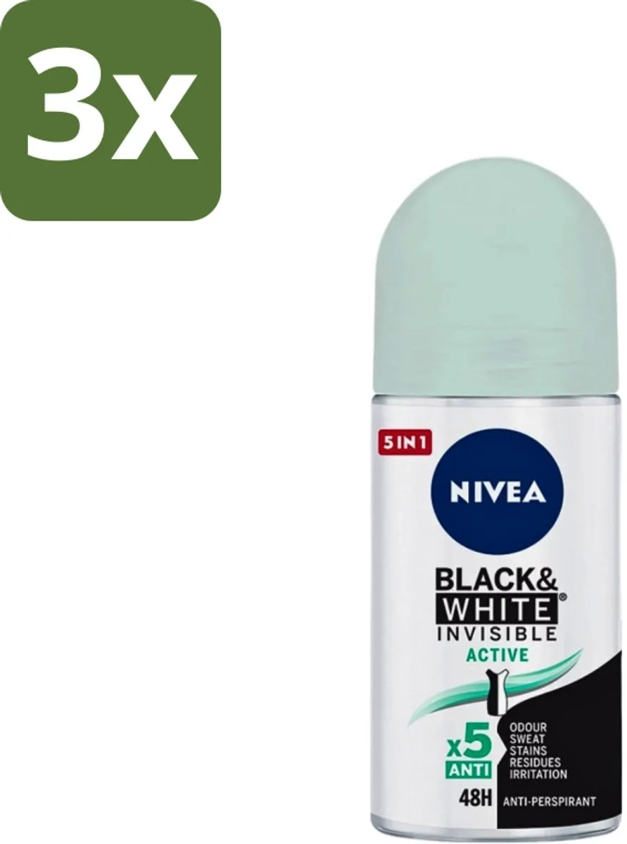 NIVEA Black & White Invisible Deodorant Roller