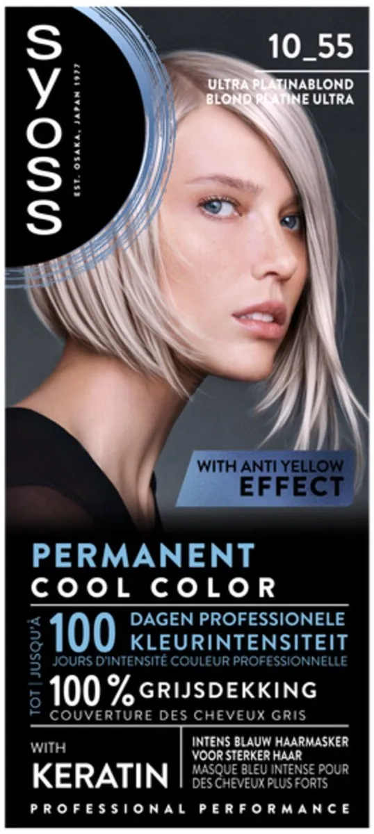 SYOSS Permanent Haarkleuring 10-55 Ultra Platina Blond - 2x230ml