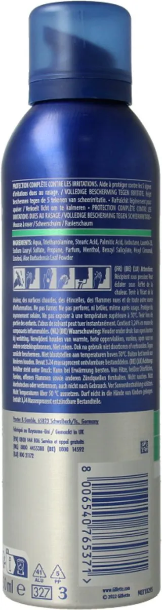 Gillette Series Scheerschuim Gevoelige Huid 250ml - Aloë Vera