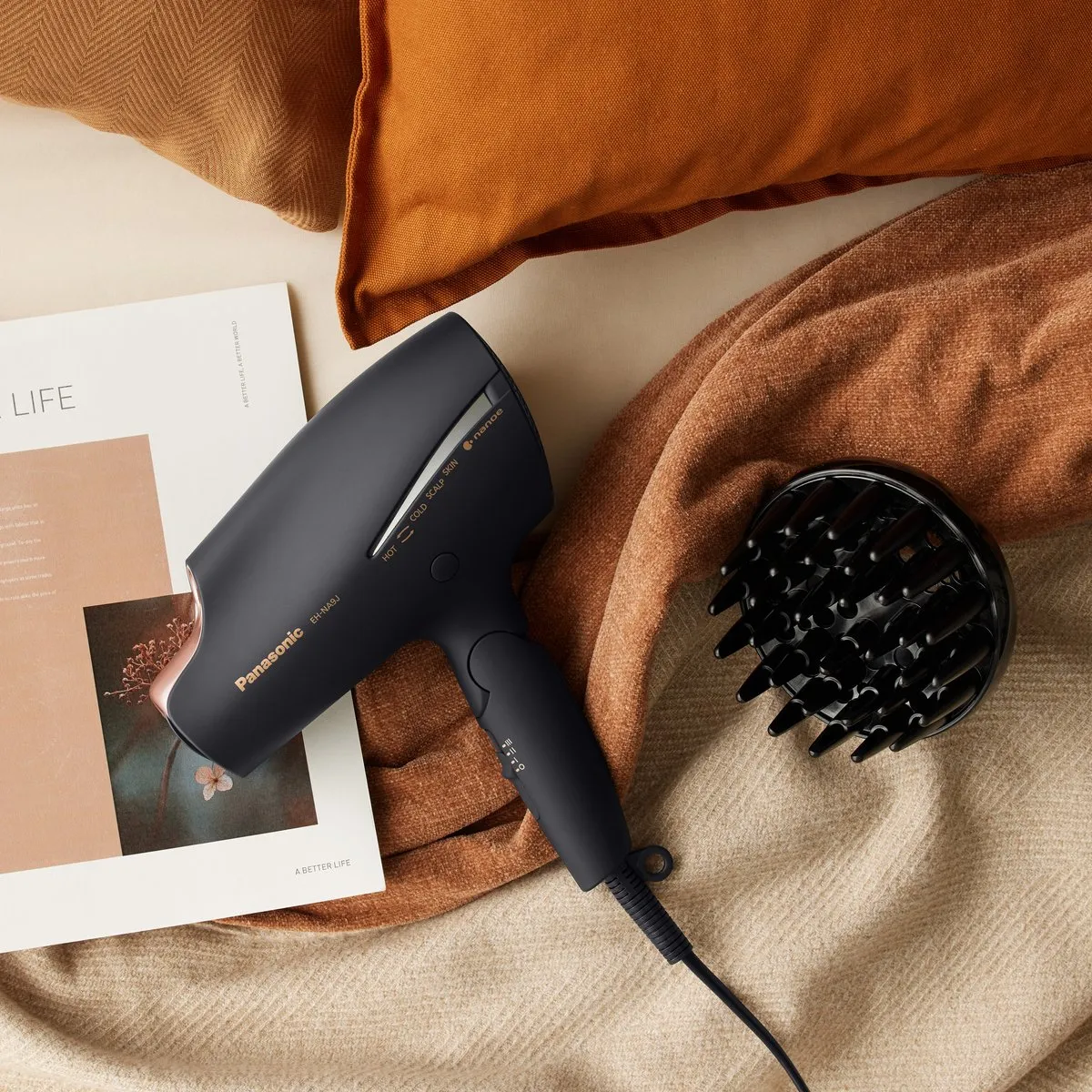 Panasonic EH-NA9J-K Haardroger 1800W - Zwart/Roségoud