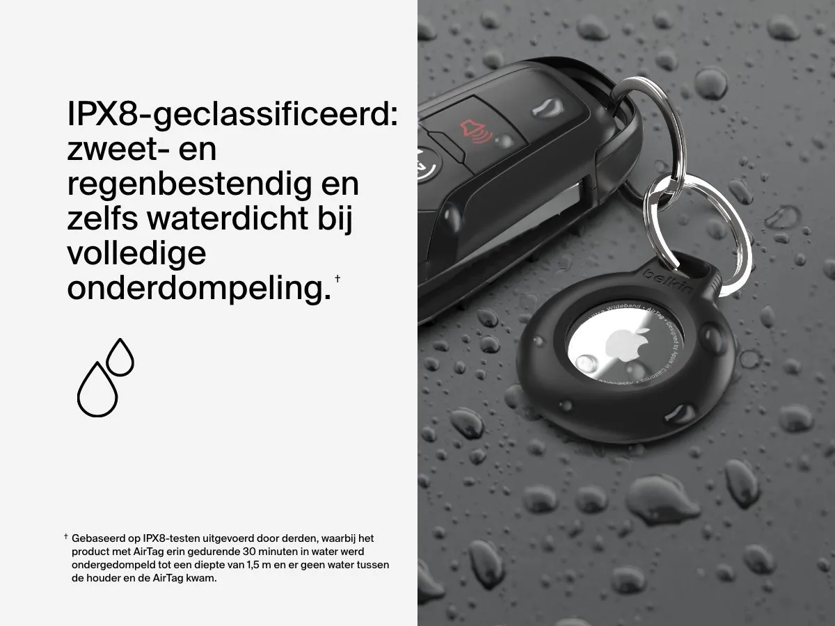 Belkin Waterdichte AirTag-houder - Zwart