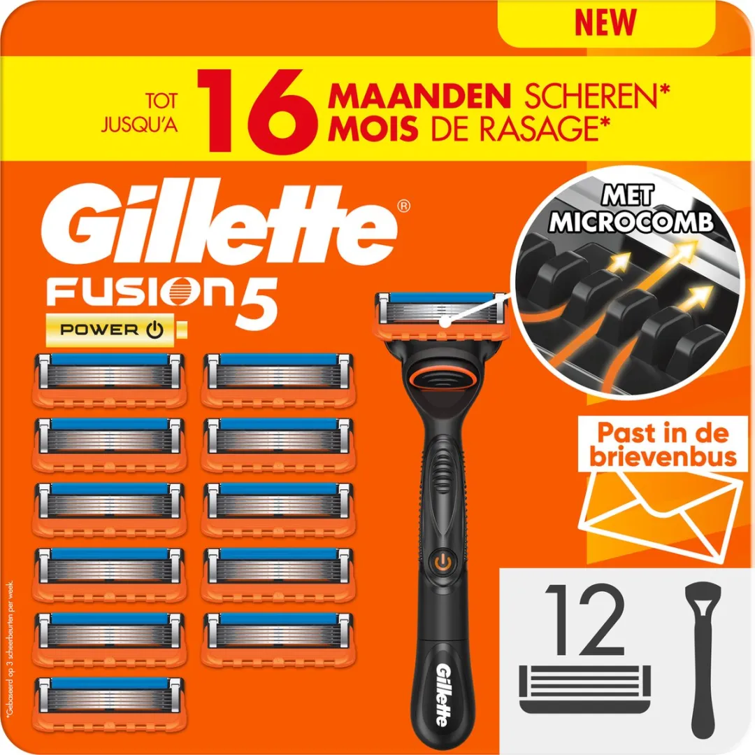 Gillette Fusion5 Power Handvat + 12 Scheermesjes
