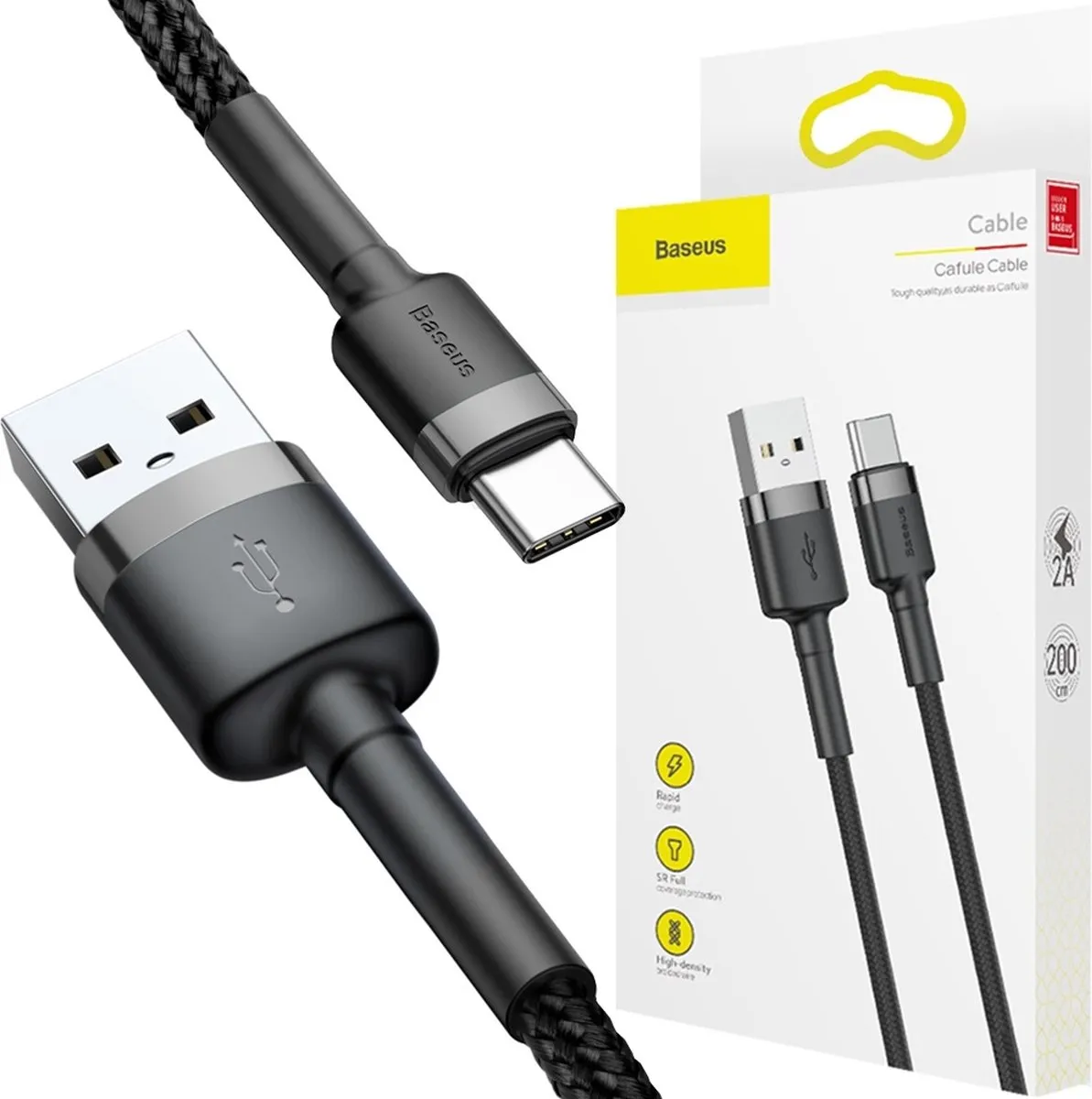 Baseus 3700 USB-C Snellaadkabel 2M