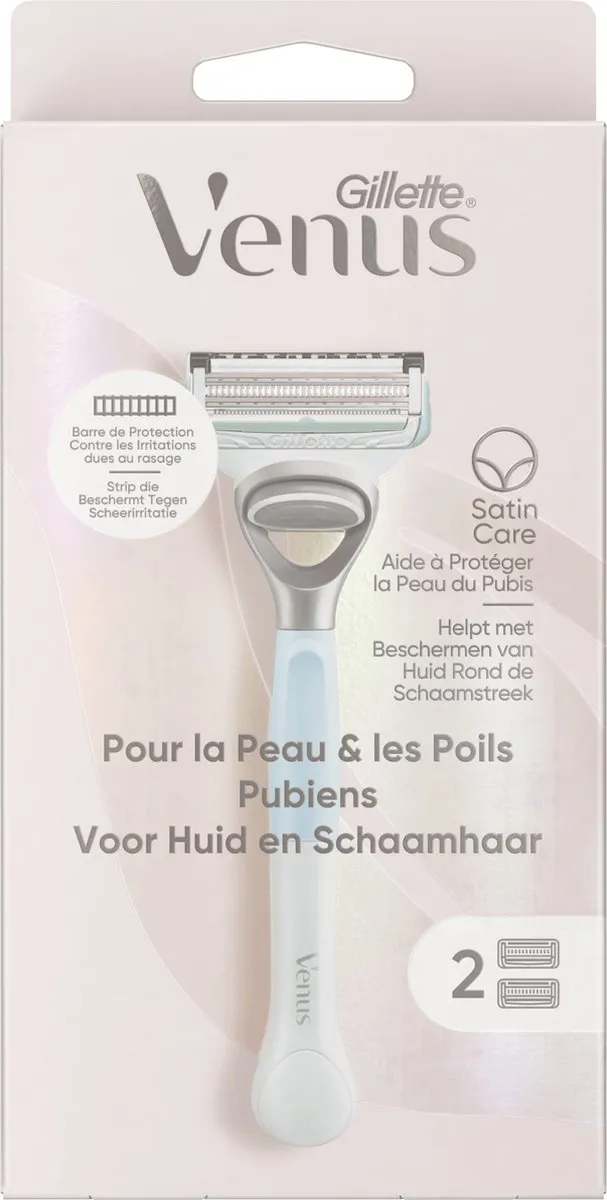 Gillette Venus Satin Care Scheermes - 2 Stuks - Blauw