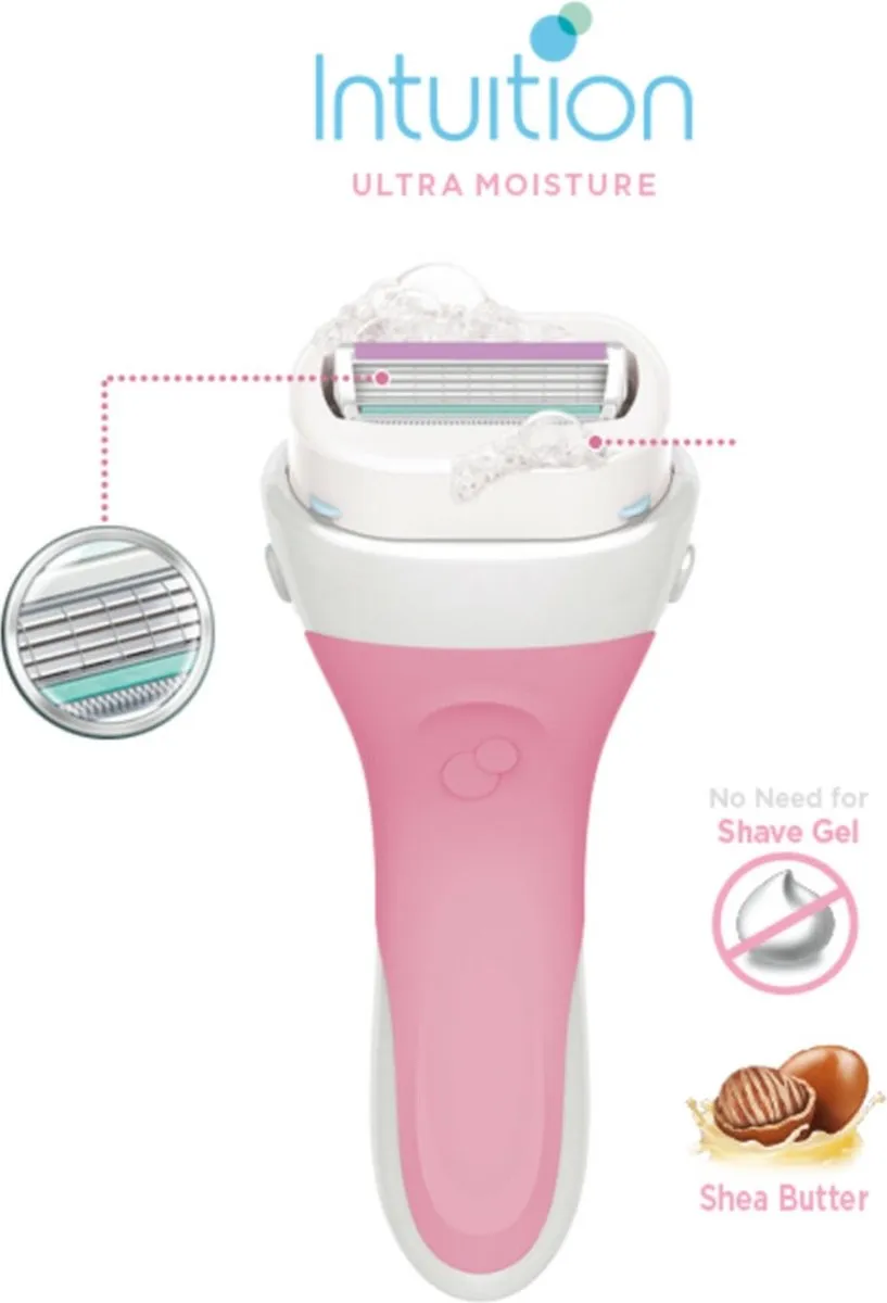 Wilkinson Sword Woman Scheerapparaat Intuition Ultra Moisture - 4 Bladen - Roze