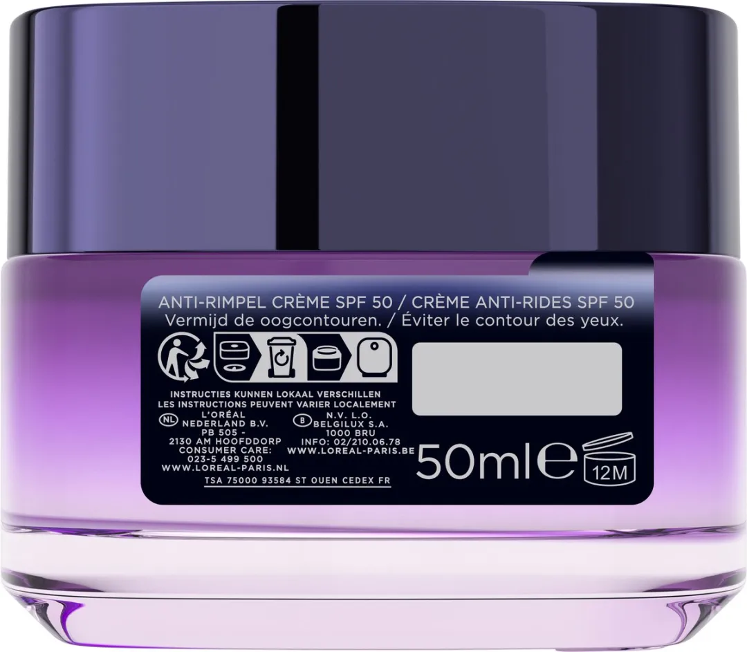 L'Oréal Paris Revitalift Filler Dagcrème Hyaluronzuur SPF 50 - 50ml