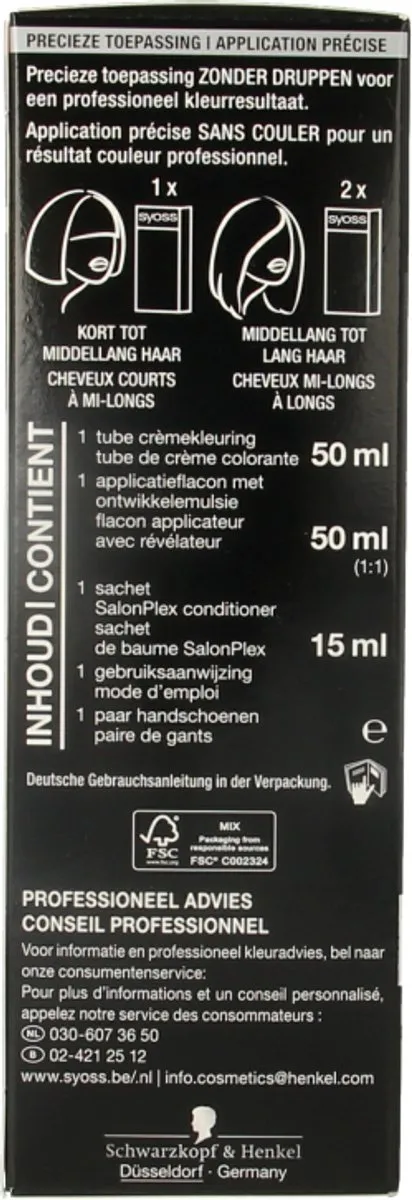 SYOSS Color Baseline 3-8 Donker Goudbruin Haarverf 115ml