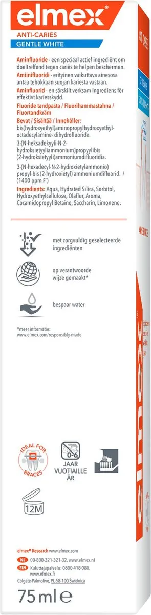 Elmex Anti-Cariës Whitening Tandpasta 300ml - 4 Stuks