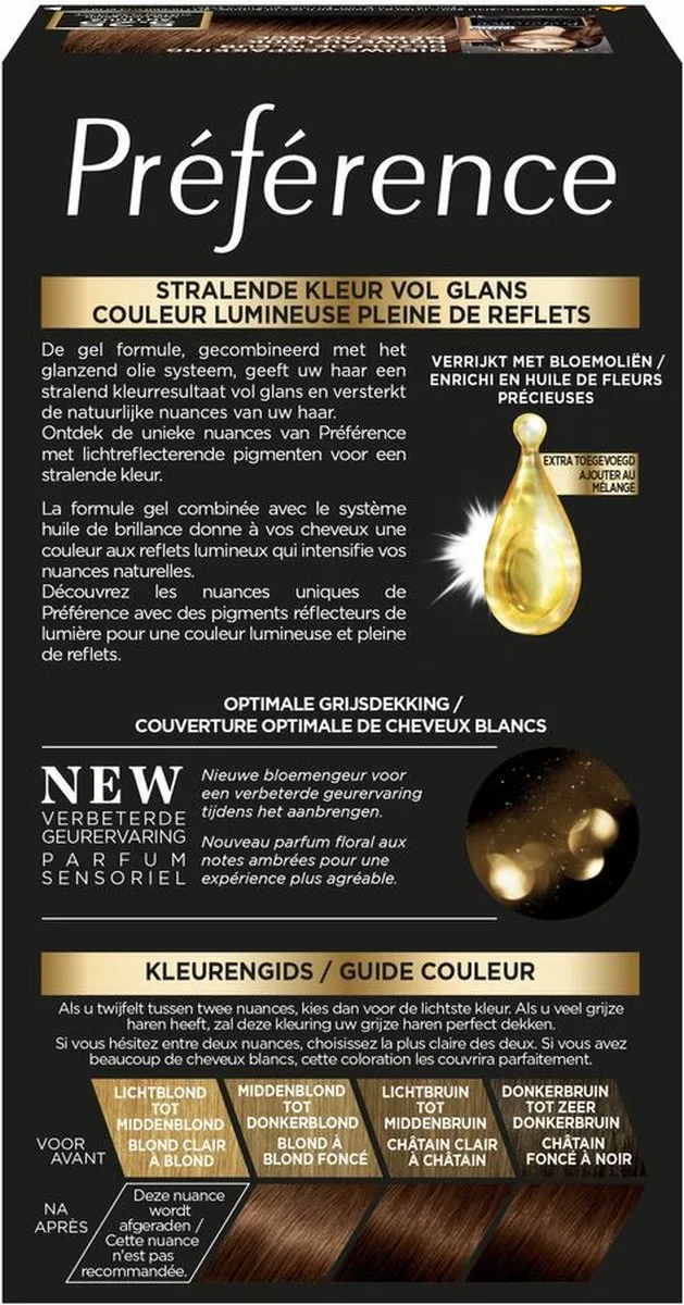 L'Oréal Paris Préférence Classic IJzig Bruin 5.25 Permanent Haarkleuring - 5 Stuks