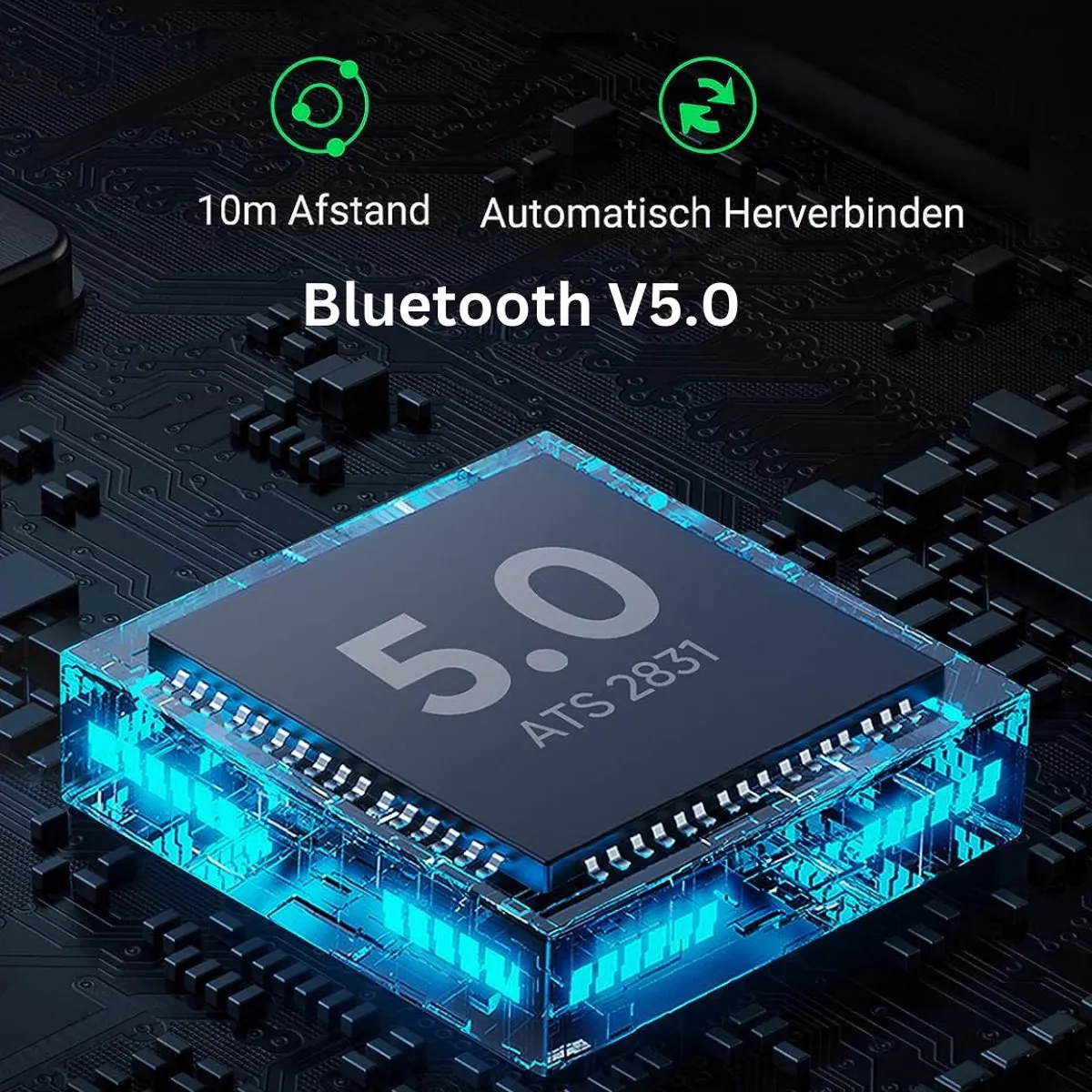 Luxe bluetooth transmitter - 2-in-1 - incl ingebouwde microfoon - bluetooth adapter