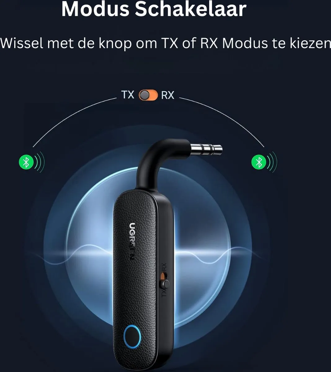 Luxe bluetooth transmitter - 2-in-1 - incl ingebouwde microfoon - bluetooth adapter