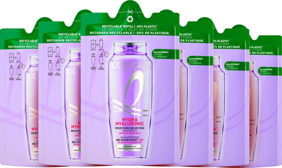 L'Oréal Paris Elvive Hydra Hyaluronic Shampoo Navulverpakking 6x250ml