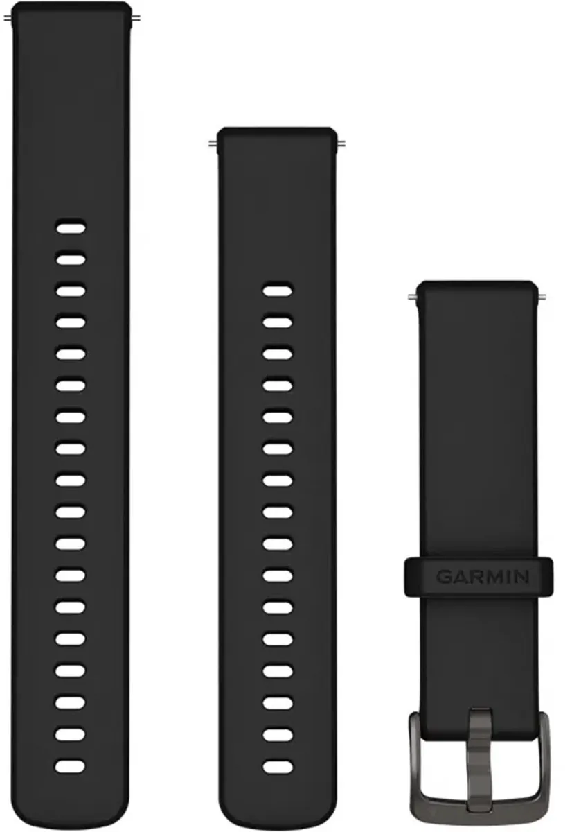 Garmin Quick Release Siliconen Horlogebandje 20mm - Zwart