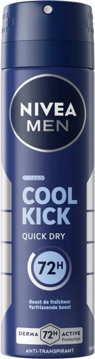 NIVEA MEN Cool Kick Deodorant Spray 72u - 6x150ml