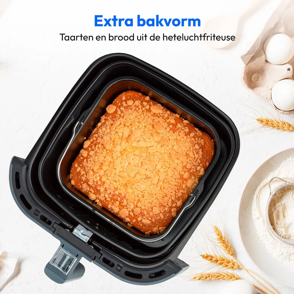 Medion E40 XL Airfryer 5,2L - 2.150W - 9 Programma's - Matgrijs - afbeelding 6 van 6