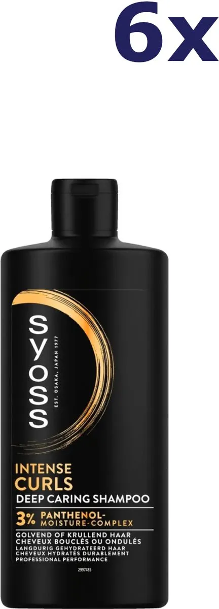SYOSS Curls Shampoo 6x440ml - Krullend haar