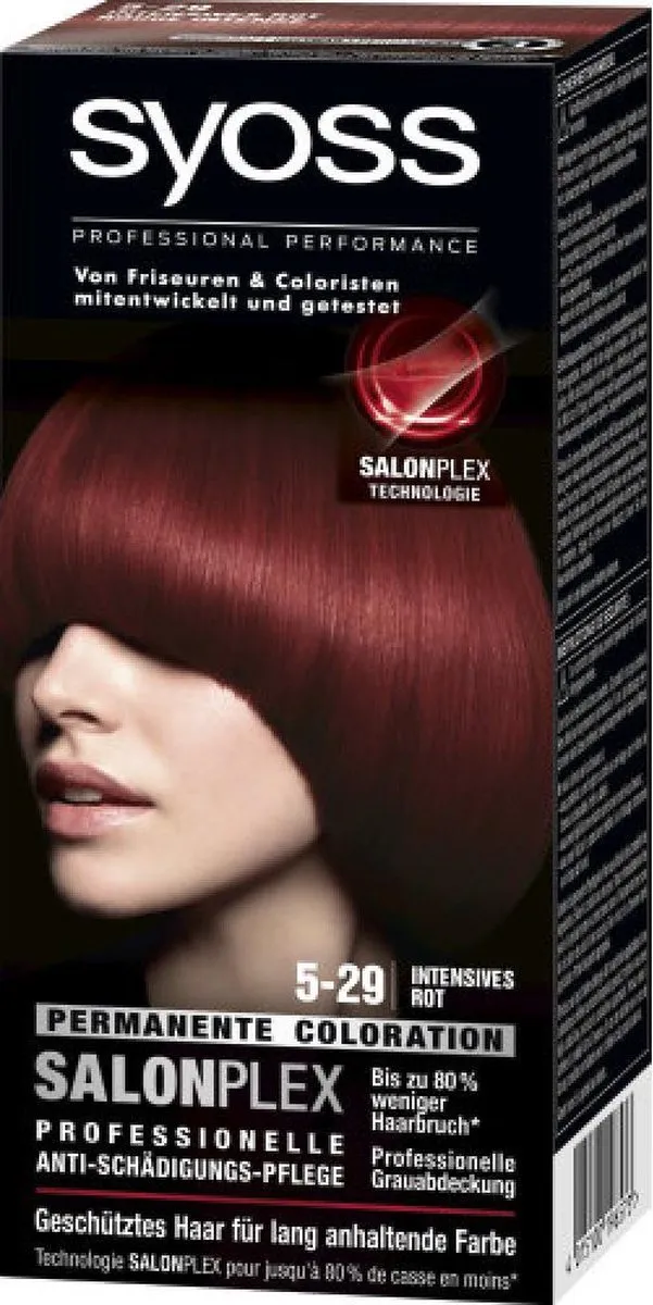 SYOSS Salonplex Permanente Haarkleuring 5-29 Intens Rood 115ml