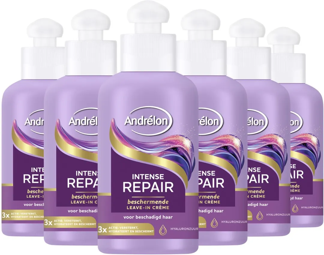 Andrélon Leave-in Haarcrème Intense Repair - 6x200ml